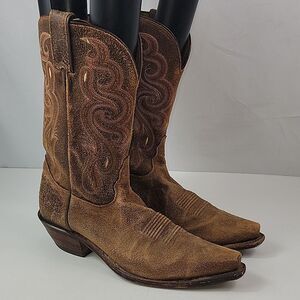 Tony Lama Americana Navajo Brown Leather Western Boot